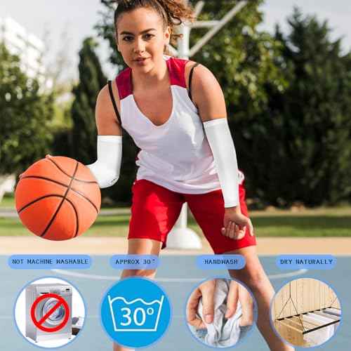 3Pairs Kids Arm Sleeves Thinly UV Sun Protection Cooling Arm Compression Sleeves, Outdoor Sport Breathable Elastic Ice Sleeve for Youth Boys Girls (7-12 Years) (Black&White&Grey)