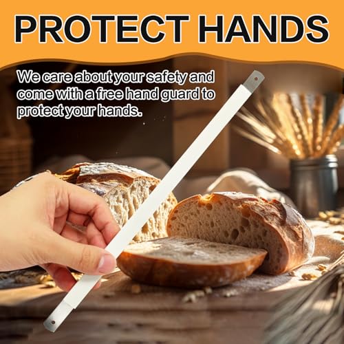 AAEJE 36 Pcs Bow Bread Knife Blades Replacement Set with 80 Screws, Screwdriver & Safety Guard, 10.8" Stainless Steel Serrated Blades