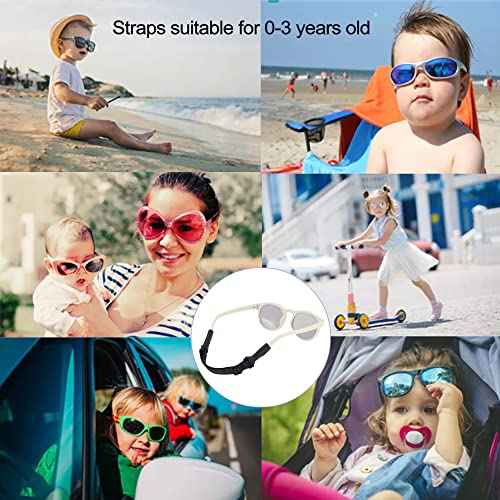 lvvfit Baby Glasses Straps(5-8inch)-Adjustable Glasses Strap Sports Sunglasses Eyeglasses Holder Straps for Toddler and Infant-Eyewear Retainers for Boys and Girls age 0-3 years (4pcs Pink)