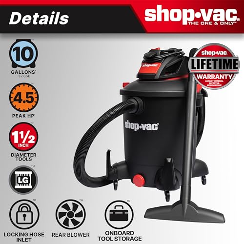 Shop-Vac 10 Gallon 4.5 Peak HP Wet Dry Vacuum Cleaner with Blower