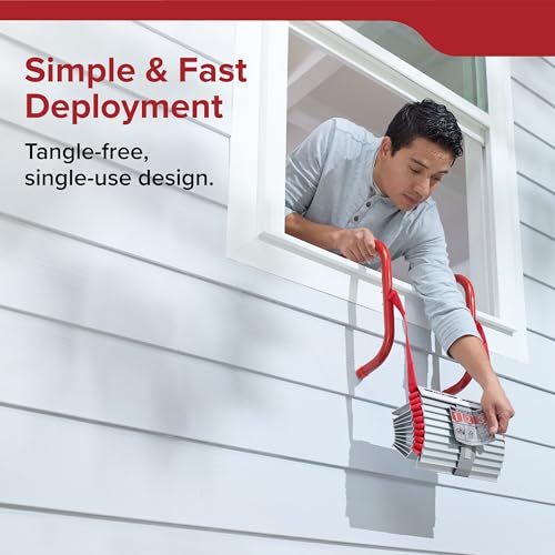 Kidde 13-Foot Fire Escape Ladder for 2-Story Homes, Anti-Slip Rungs, Quick Deployment