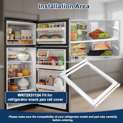 GE Snack Pan Rail Cover WR72X31124 Replacement for GIE/GTE/GTS Models