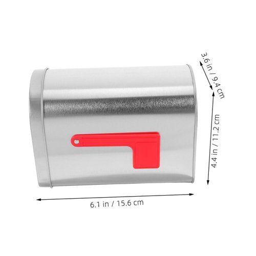 INOOMP 2pcs Mini Tinplate Mailbox for Classroom and Home Decor Decorative Outdoor Metal Container for Valentines and Special Occasions Sturdy and Low Maintenance Design
