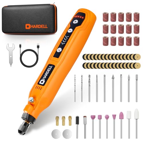 HARDELL Orange 69-Piece Cordless Rotary Tool Kit with 5-Speed & Accessories