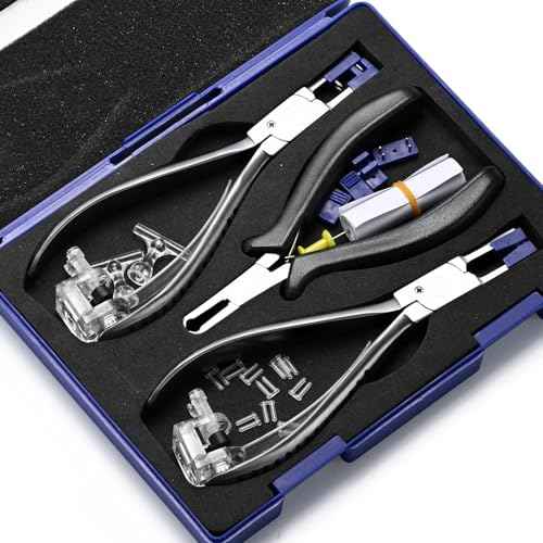 Professional Eye Glass Repairing Tools Kit for Rimless Glasses Frame Repair Tools to Adjust Glasses Arms Frame Eyeglasses Assemble & Disassemble & Adjusting Pliers Set