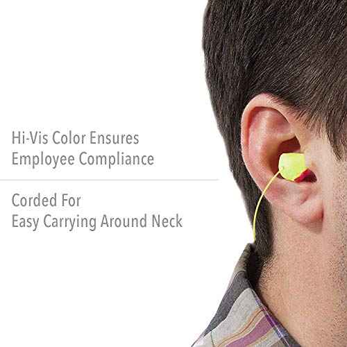 Howard Leight by Honeywell Laser Lite High Visibility Corded Disposable Foam Earplugs, 5-Pair Vending Pack (LL-5-30)