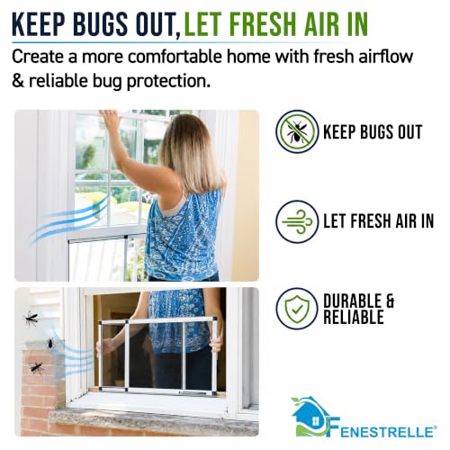 Fenestrelle Expandable Window Screen 15" H x 21-40" W - Medium 2-Pack