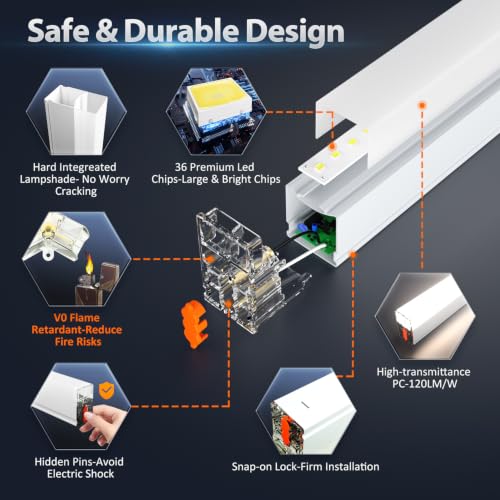 Litezone Hexagon Garage Lights 168W 5 Grids LED Workshop Warehouse Bright Lighting