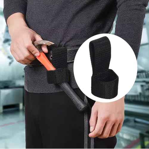 2 Pack Hammer Holder Belt Holster Secure Nylon Loop Compact Storage Organizer Carrier for Hatchet Axe Flashlight LED Torch Cell D Display Box Camping Flash Light