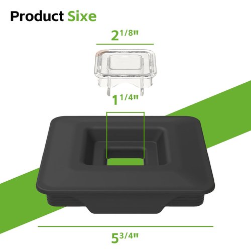 Blender Top Lid Replacement for Blendtec Commercial Compatible with Blendtec Commercial WildSide+ & FourSide Jars Part #40-310 Blender Vented Latching Cover with Center Cap