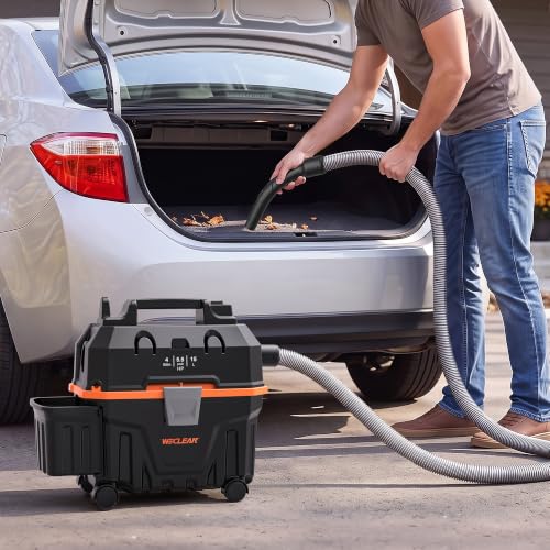 WECLEAN Black 4 Gallon 5.5 Peak HP Commercial Wet Dry Shop Vacuum Cleaner