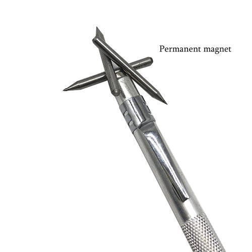 NEPAK 2 Pack Tungsten Carbide Scriber with Magnet,with Extra 12 Replacement Marking Tip,Etching Engraving Pen for Glass/Ceramics/Metal Sheet