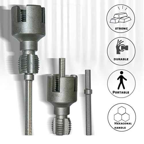 2025 Dual-Function Pipe Threading Tool ? Internal & External Thread Cutter for 1/2" & 3/4" PVC/Plastic Pipes, Pipe Thread Cutting Tool for Plumbers, DIYers, & Contractors (1/2" (DN15)+3/4" (DN20))