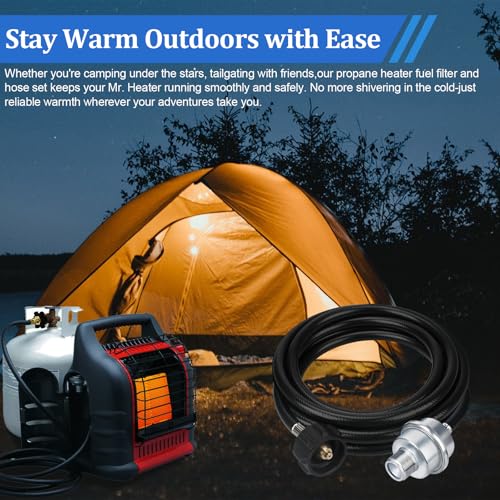 Propane Heater Fuel Filter F273699 with 6ft Hose for Mr. Heater Buddy Series - Rugam