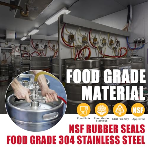 MRbrew All 304 Stainless Steel Keg Coupler Sankey D-System - Full 304 Stainless Steel