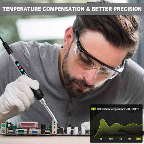 Soldering Iron Kit, 100W Soldering Gun with LED Digital Display, Adjustable Temperature 356-932¢µ Solder Kit for Electronics,Grey