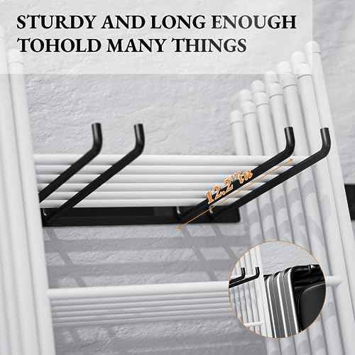 Folding Chair Storage Rack Wall Mount, Garden Tool Hanger for Garage Organization, Patio, Beach & Camping Chairs Organizer Hooks, Holds 240 lbs - 2 Pack