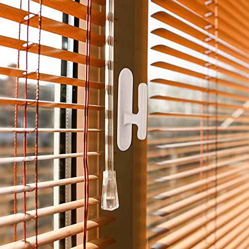 4 Pieces Cord Safety Blind Pull Twister Window Wrap Cleats Blind Holder Curtain Cord Wind Up Baby Child Proofing Window Gate Safety Adhesive Wall Hanging Hooks