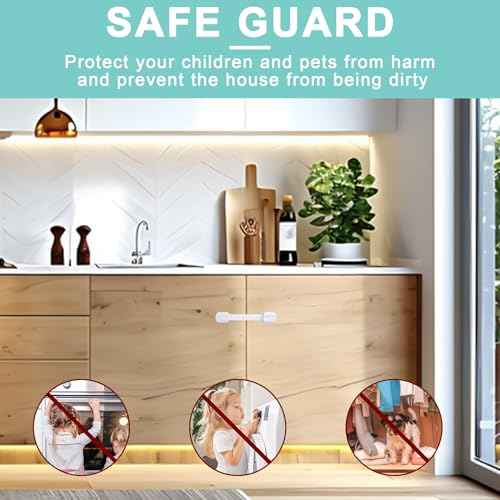 Cabinet Locks Baby Proofing -£¨12 Pack£© Child Proof Cabinet Locks£¬Fridge£¬Oven £¬Toilet Seat£¬ Kitchen£¬Cupboard Appliance£¬Child Proof Door Lock - Multi Purpose Adjustable Strap No Drill No Screws