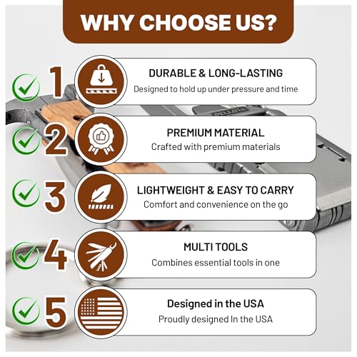 Multi Tool Prizes [17-in-2] for Adults - Multi Tool for Men, Multitool, Small Hammer, Small Tools, Hammer Multitool, Gifts for Men, Dad, Husband, Camping, Bottle opener, retrieve card pin