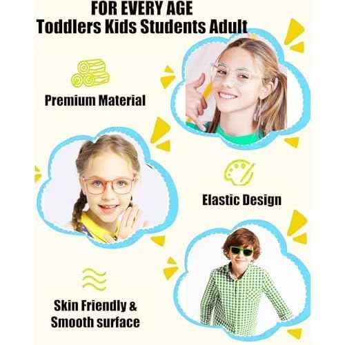 Kids Glasses Strap for Boys, Toddler Glasses Strap for Kids(6.5-10"),Eye Glass Ear Gripper-Eyeglass Ear Grips