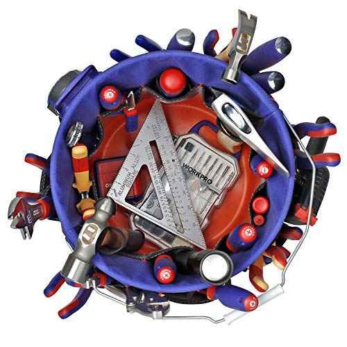WORKPRO Bucket Tool Organizer with 51 Pockets Fits to 3.5-5 Gallon Bucket (Tools Excluded)