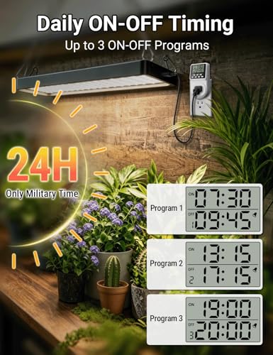 Techbee Digital Timer Plug 24-Hour Programmable Indoor Power Switch - 1 Pack