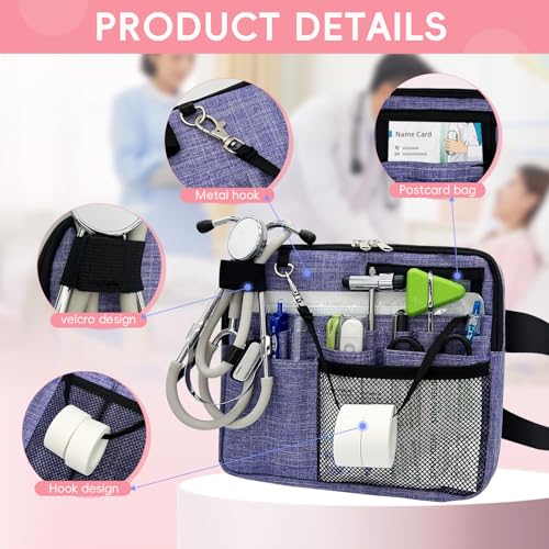 Nurse Funny Pack with Medical Gear Pockets - Durable Nurse Waist Pouch with Tape Holder, Adjustable Strap, and Utility Storage for Stethoscopes, Bandage Scissors & Supplies