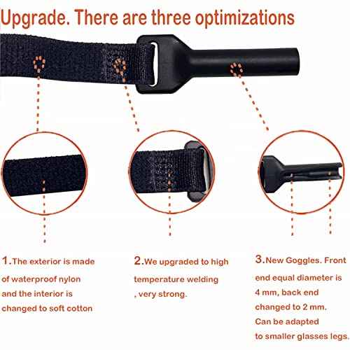 Adjustable Glasses Strap - 4 Pack No Tail Eyeglass Straps, Universal Fit Rope Eyewear Retainer, Sport Unisex Sunglass