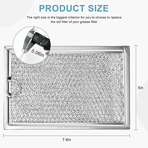 AMI PARTS WB06X10309 Microwave Grease Filter — 2 Pack 7-5/8 x 5 x 3/32 in