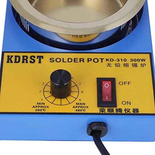 Soldering Desoldering Bath, Solder Pot, Portable Electronic Wire Production for Coil Pin Tin Plating Electronic (US standard 110V)