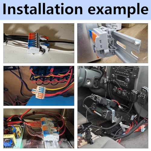 2-in-4-Out Terminal Blocks Kit - Lever Wire Connectors for Electrical Projects