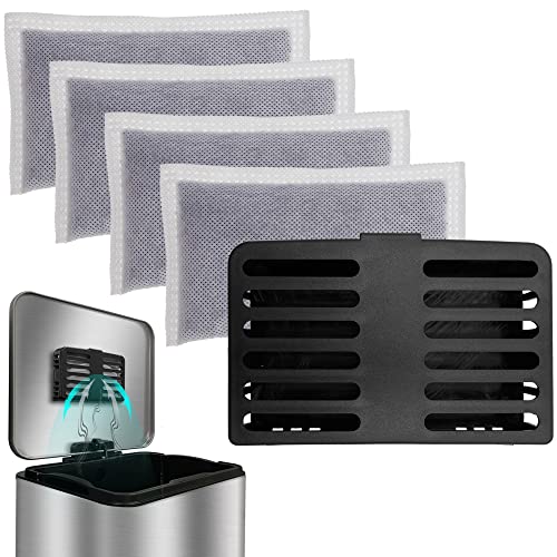 Activated Charcoal Trash Can Odor Absorbing Filter Refill (Black) ShuRex