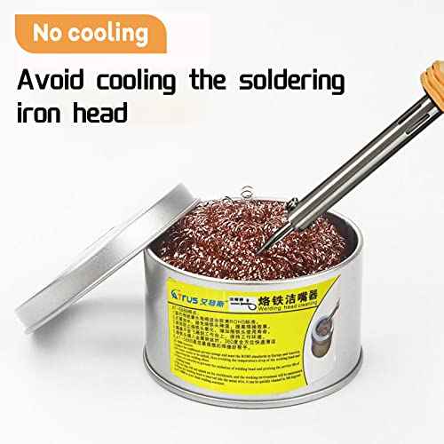AOCEAN Soldering Iron Tip Cleaner Solder Tip Cleaning Wire Soft Coiled Coppered Wire Stainless Steel Tip Cleaner Kit