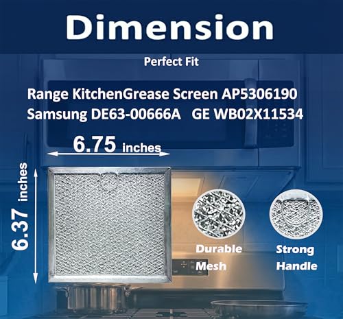 AP 2X Grease Filter for Samsung DE63-00666A / WB02X11534 - 2 Pack, Amazinpure