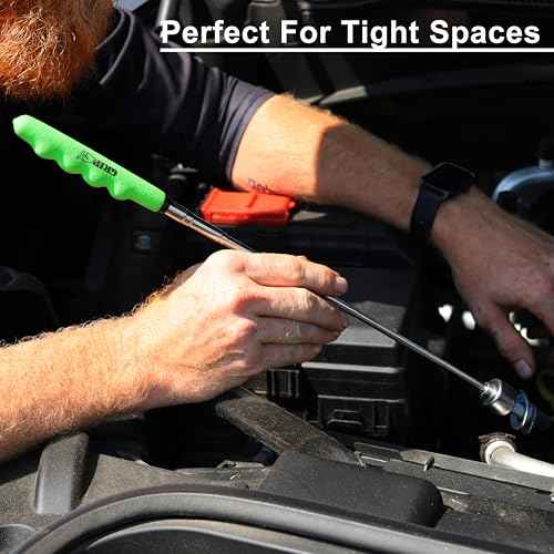 GRIP 25 lb Super Telescopic Magnetic Pickup Tool - Extends to 30" - Retrieve Ferrous Objects Around Garage, Workshop, Jobsite - Easy Cleanup