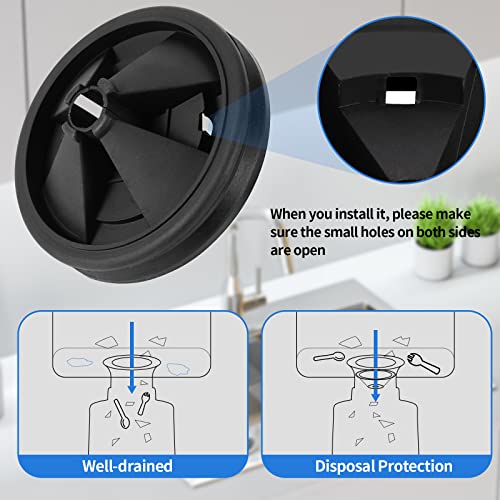 RQYEKDO 2-Pack Upgraded 3-3/8" Garbage Disposal Splash Guard Baffle