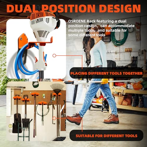 1 Pack Weed Eater Wall Hanger - Heavy Duty Trimmer Holder for Garage & Garden