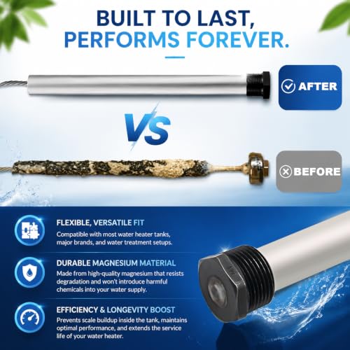 YRJNS 44-Inch Flexible Magnesium Water Heater Anode Rod Replacement Kit - Model 1