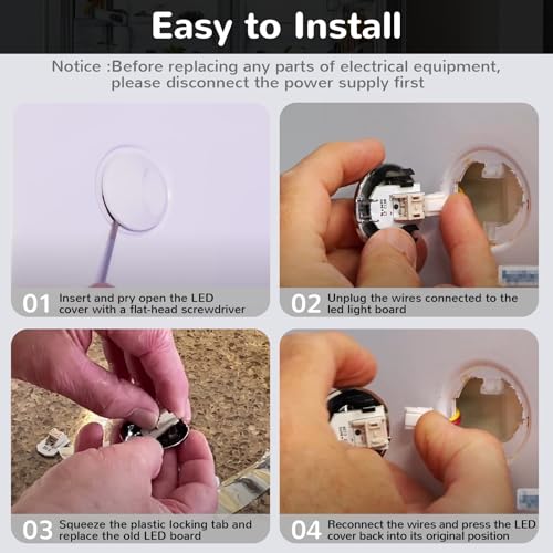 GE Refrigerator LED Light WR55X11132 Replacement Set - 7 Pcs