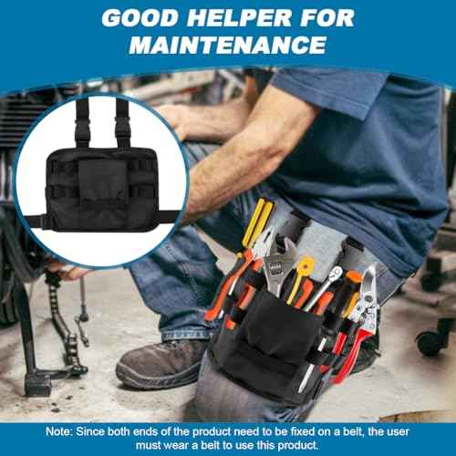 Tool Pouch, Multifunctional Leg Bag with Belt Clip, Leg Pocket Pouch, Utility Mini Tool Organizer Pouch for Men, Electrician, DIY, Automotive, Craftsman, Carpenter, Plumbers