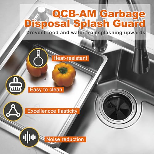 MMXIANG QCB-AM 3 3/8" Garbage Disposal Stopper – 2 Pack, Silicone Splash Guard for In.SinkErator Evolution