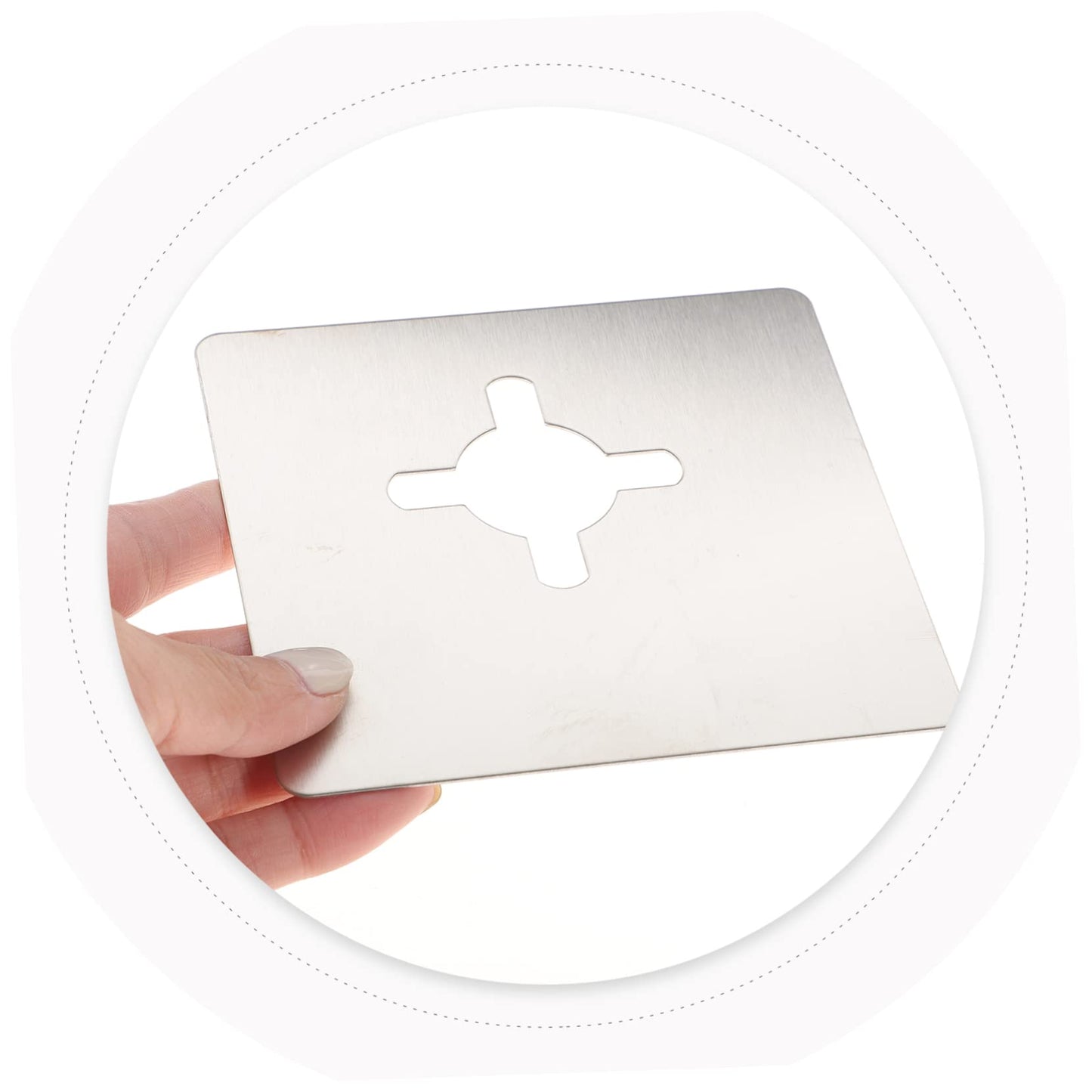 POPETPOP 2pcs Door Reinforcement Plate Door Knob Repair Security Bracket for Covering Damaged Areas and Strengthening Locks