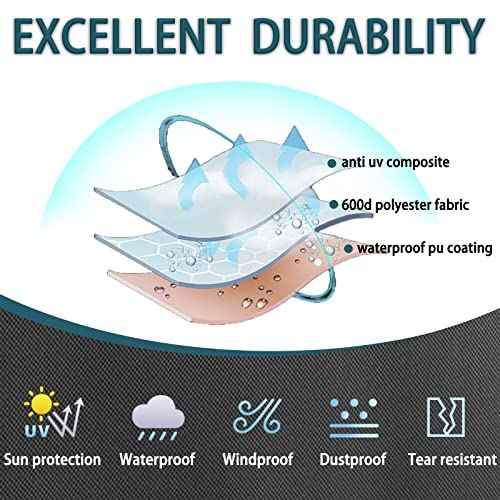 Waterproof Wire Rack & Shelving Cover ? Heavy Duty Storage Shelf Dust Cover, Fits 36" W x 14" D x 54" H, Nylon Buckles & Hook-and-Loop Closure (Black, No Shelves)