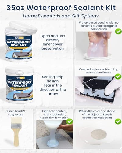 TUFINEIN 35 Oz Invisible Waterproof Sealant - Indoor & Outdoor Waterproof Coating