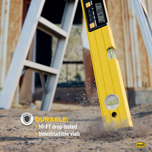 M-D Building SMARTTOOL Digital Level 48in w Case – Audible Beep, Large LCD