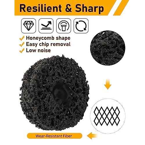 2" 4Pcs Quick Change Easy Strip Discs with 1/4" Hex Shank, Paint Stripper Wheel for Removing Paint, Cleans Welds Rust Removal.