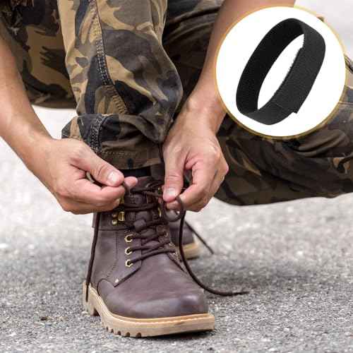 6 Pcs Ankle Strap, Boot Blousers Ankle Strap Elastic Boot Straps Bicycle Pant Leg Straps Adjustable Cycling Ankle Safety Band Black Elastic with Buckle for Riding Climbing Fishing Outdoor Sports