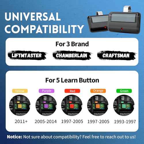 2 for Chamberlain LiftMaster Craftsman Garage Door Opener Remote 891LM 971LM