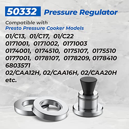 3-Piece Pressure Regulator 5-10-15lb for Presto Canner (12 Quarts) ANTOBLE